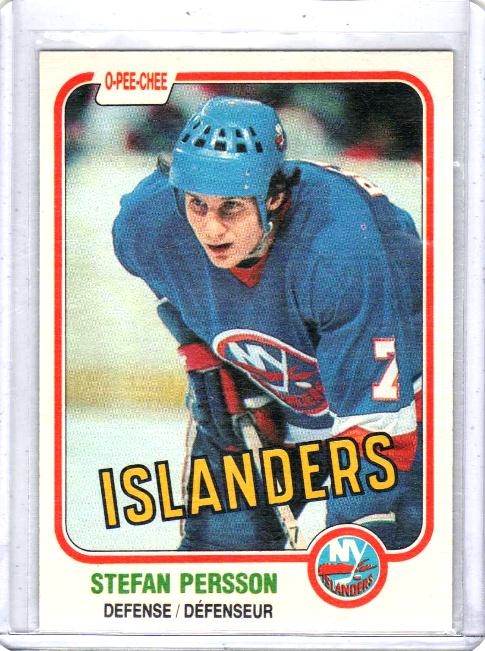 1981 O-Pee-Chee  Stefan Persson  Card #206 - New York Islanders
